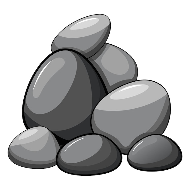 Vector a pyramid of rocks with a pyramid of gray stones on them