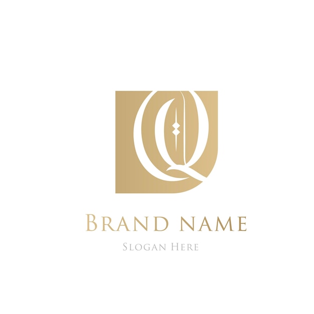 Q Gold luxury elegant logo