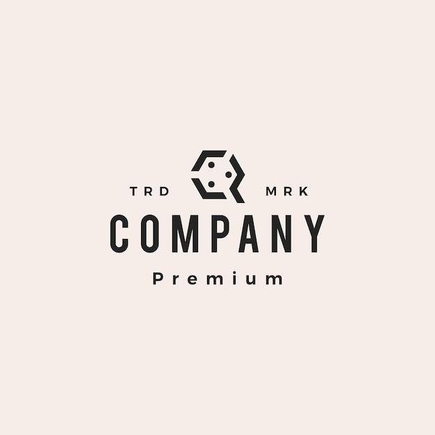 Q letter hexagonal people family human hipster vintage logo vector icon illustration