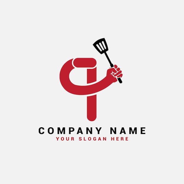 Q Letter logo, q Food Letter logo