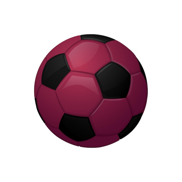 Qatar burgundy football or soccer ball Sport equipment icon