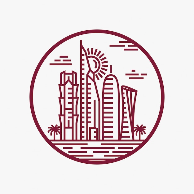 Qatar City Tower logo design inspiration