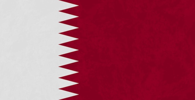 Qatar Country Realistic Flag Panoramic Flag Background Web Template Vector