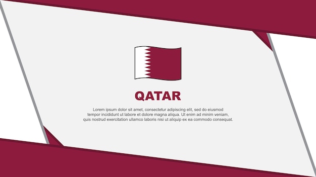 Qatar Flag Abstract Background Design Template Qatar Independence Day Banner Cartoon Vector Illustration Qatar Template