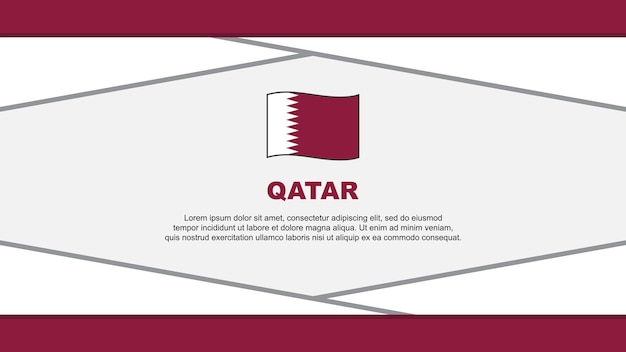 Qatar Flag Abstract Background Design Template Qatar Independence Day Banner Cartoon Vector Illustration Qatar Vector