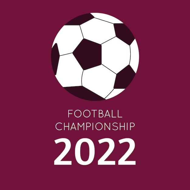 Qatar football cup 2022 World football championship Flat vector illustration