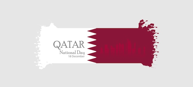 Qatar National day, vector illustration.