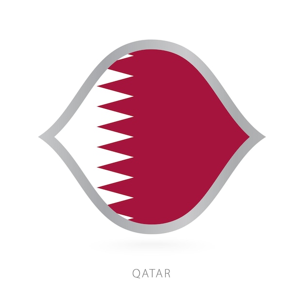 Qatar national team flag in style for international basketball competitions