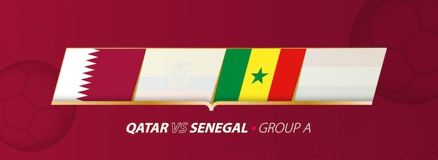 Qatar Senegal football match illustration in group A