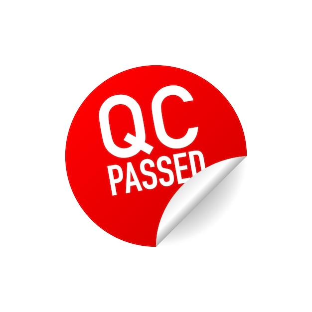 Qc passed great design for any purposes Qc passed Vector illustration Tick icon Tick icon