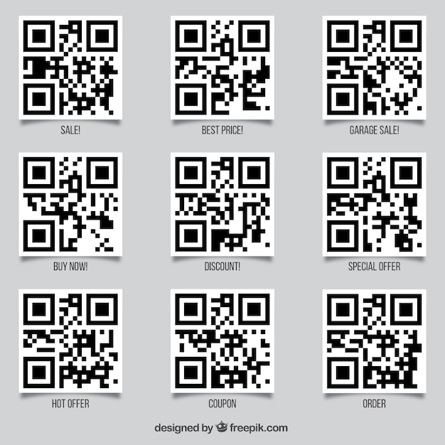 Vector qr code set