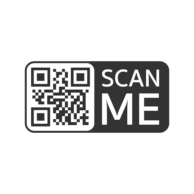 QR code for smartphone Inscription scan me with smartphone icon Qr code for payment Vector