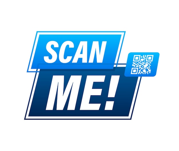 QR code for smartphone Inscription scan me with smartphone icon Qr code for payment