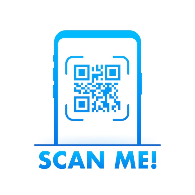 QR code for smartphone Inscription scan me with smartphone icon Qr code for payment