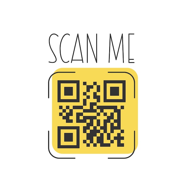 QR code for smartphone Inscription scan me with smartphone icon Qr code for payment