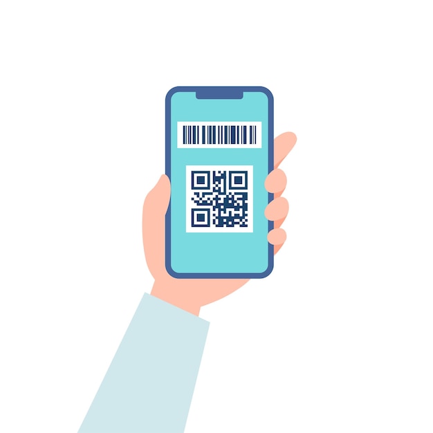 QR code on smartphone