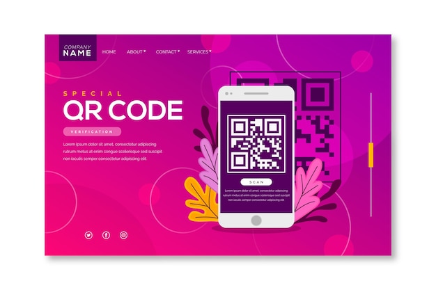 Qr code verification - landing page