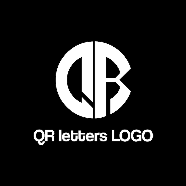 QR letters vector logo design