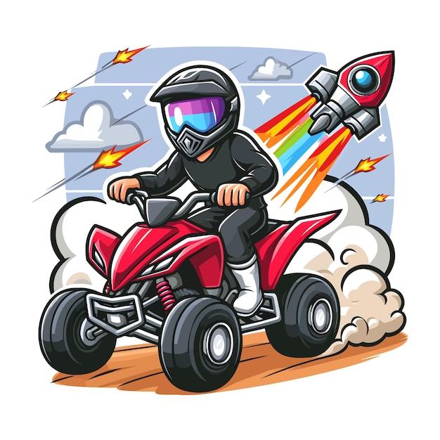 quad bike vector and t shirt design