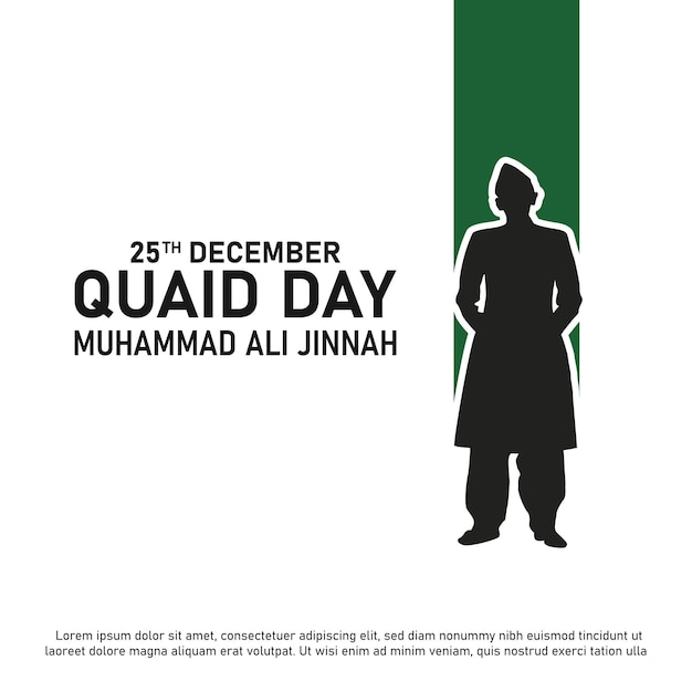 Quaid-e-Azam Day 25th December Celebration Social Media Post, tribute to the founder of Pakistan