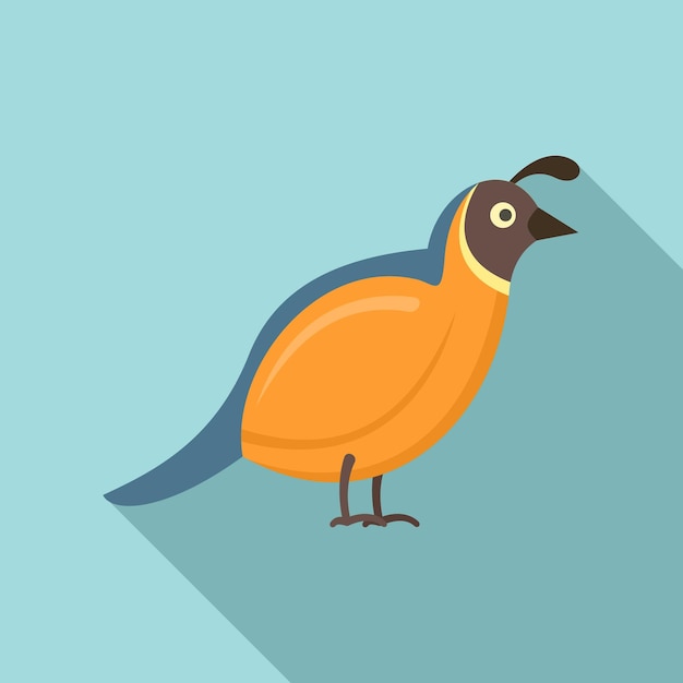 Quail bird icon Flat illustration of quail bird vector icon for web design