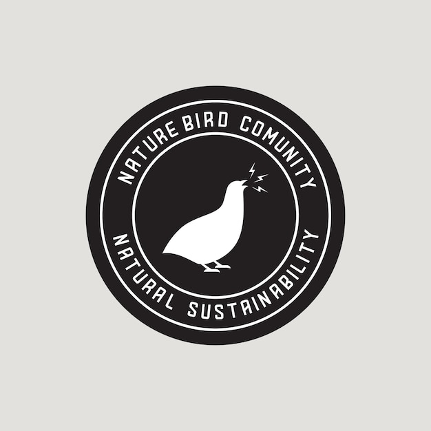 Quail logo design vector icon symbol