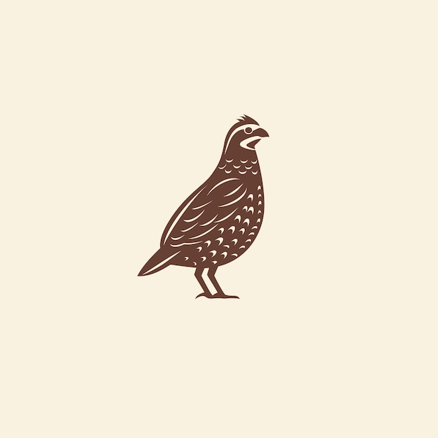 Quail vector icon illustration