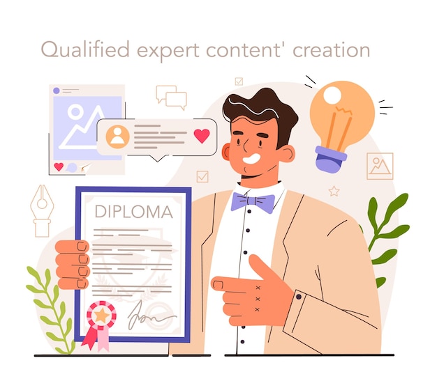 Qualified expert content creation social media content manager guidance