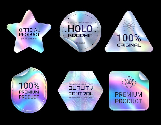 Quality hologram stickers iridescent labels