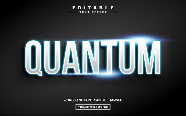 Quantum 3D editable text effect template