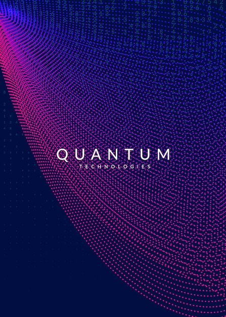 Quantum innovation computer. Digital technology. Artificial intelligence, deep learning and big data concept. Tech visual for energy template. Modern quantum innovation computer backdrop.