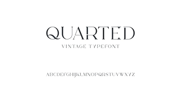 Quarted fonts Make a Vintage alphabet font package of serif font