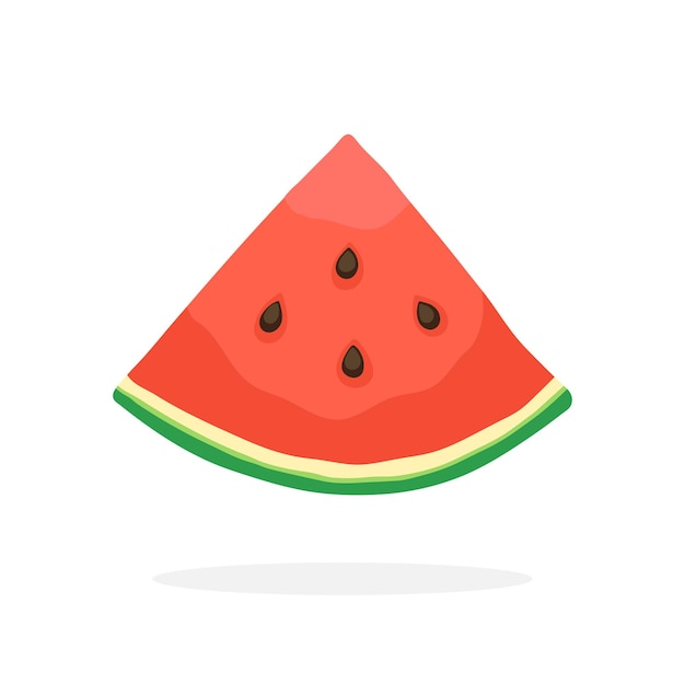 Quarter of watermelon Healthy vegetarian food Vector illustration in flat style