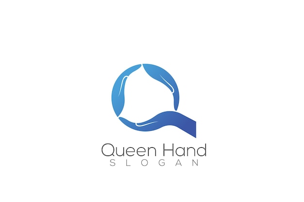 Queen Hand Q Letter Logo Template