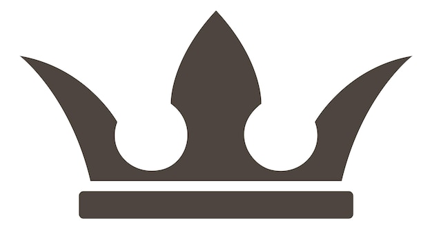 Queen symbol Black crown logo Power sign