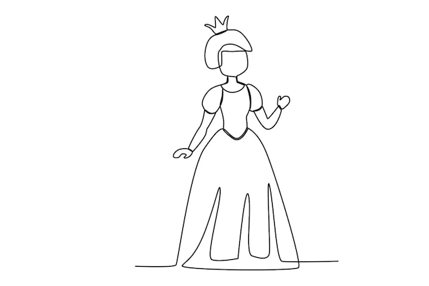 A queen waving to the people Queen oneline drawing