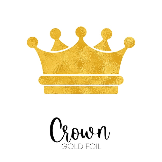 Queens or kings crown vector logo Golden corona logotype