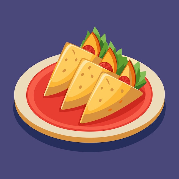 Vector quesadillas color vector clip art design