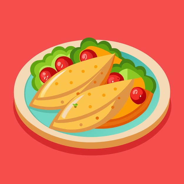 Vector quesadillas color vector clip art design