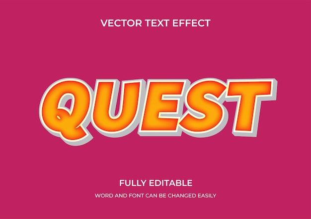 Quest text effect style