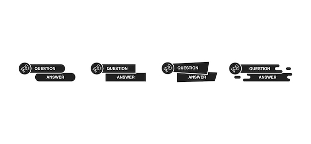 Vector question answer banner template quiz victorine concept vector eps 10