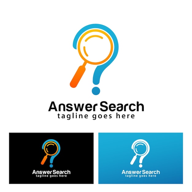 Question and answer logo design template