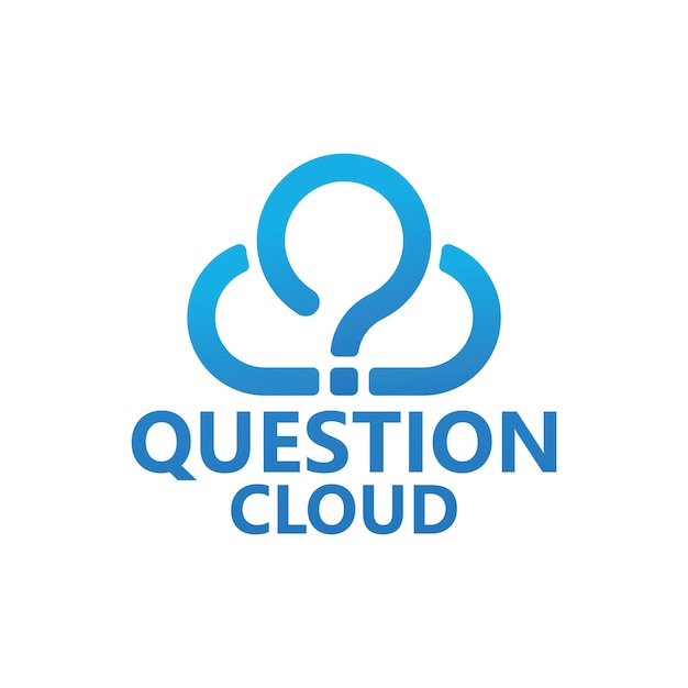 Question cloud logo template design