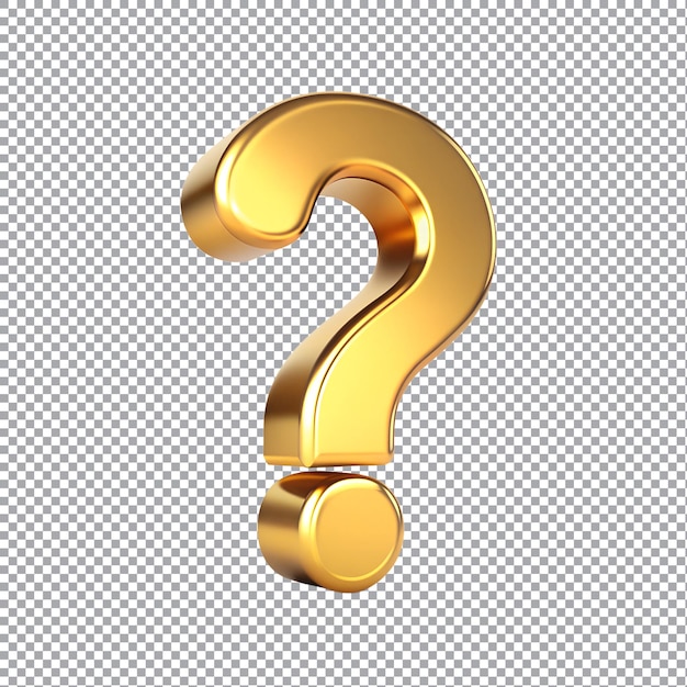 Question mark icon 3d on transparent background