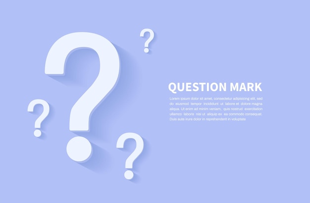 Question mark icon on yellow background FAQ sign Vector illustration