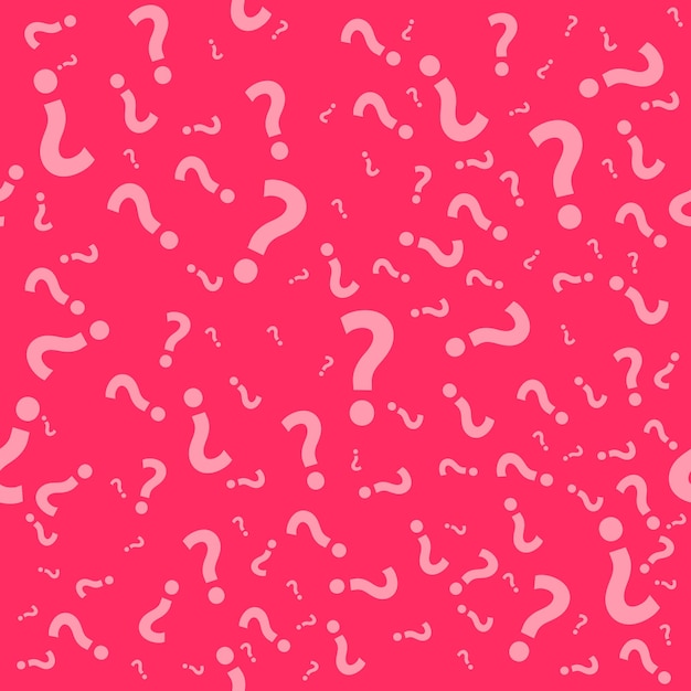 Question mark seamless pattern Trivia poster design template random punctuation marks background