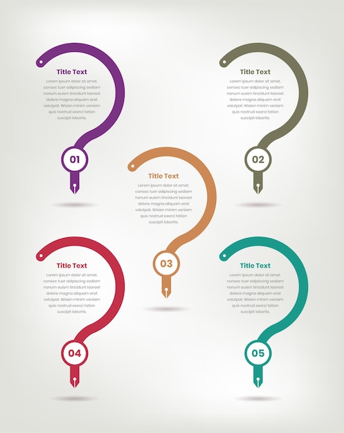 Question style infographic text presentation template