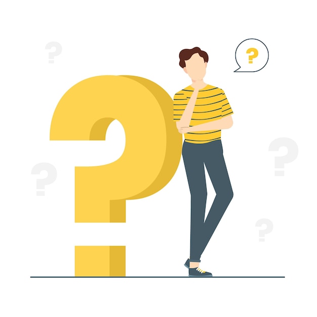 Questions concept illustration Premium Vector