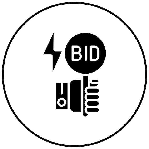 Vector quick bid icon vector image can be used for auction house