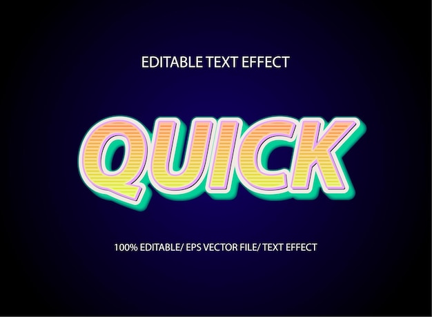 Quick text effect 3d text effect